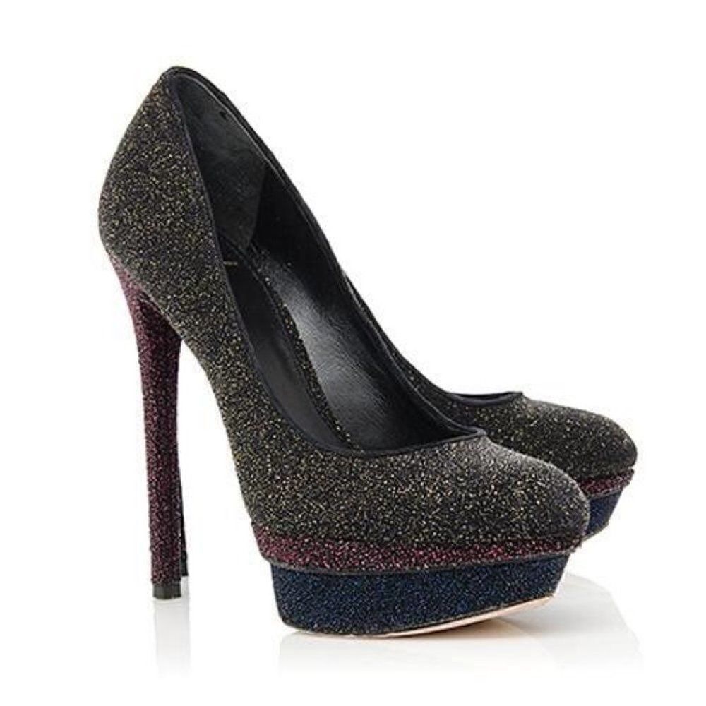 Glitter Platform Stiletto Heels 